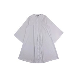 Custom-made pure white round neck psalm gown design cardigan psalm gown christened mid-sleeved psalm gown white priest clothing psalm gown supplier CHR022 Custom-made pure white round neck psalm gown design cardigan psalm gown christened mid-sleeved psalm gown white priest clothing psalm gown supplier CHR022